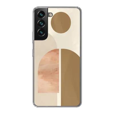 Produktbild von MuchoWow® Handyhülle Schutzhülle Hülle für Samsung Galaxy S22 Rosa - Braun - Design Silikon Softcase Handy Hülle - Mobiltelefonhülle
