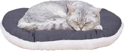 Immagine prodotto di Lettino ovale per gatti, pieghevole, morbido e soffice - 43 x 30 cm