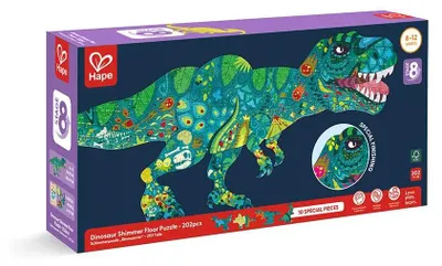 Produktbild von Hape Dinosaurier Schimmer-bodenpuzzle 200 Stücke Mehrfarbig Kinder Mehrfarbig One Size