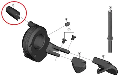 Immagine prodotto di Passacavo SHIMANO SW-M9050 - Guida del cavo del cambio Di2, circa 2 g