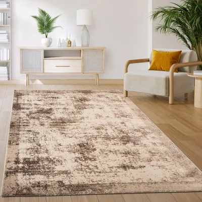 Produktbild von Teppich Wohnzimmer Schlafzimmer Kurzflor Vintage Orientalisch Abstraktes Muster beige Grösse 200x280 cm