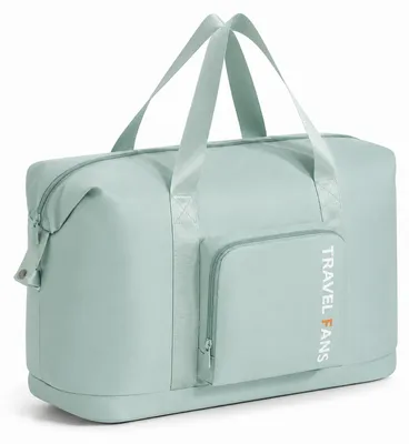 Produktbild von Verco Faltbare Reise und Sporttasche mit Trolley Schlaufe Frontfach und Seitenfächern in Grün
