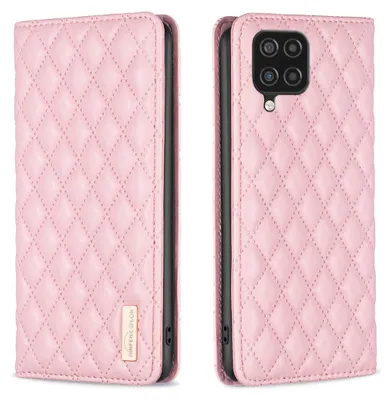 Produktbild von Galaxy A12 Hülle, Elegant Bookstyle Flip Leder Kartenfächer Schutzhülle mit Ständer für Samsung Galaxy A12 Pink