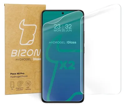 Produktbild von Folia hydrożelowa na ekran Bizon Glass Hydrogel Front do Xiaomi Poco X6 Pro / X7 Pro, 2 sztuki