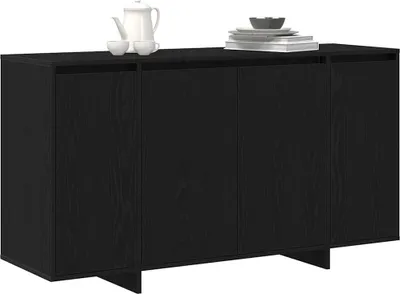 Obrázek produktu pro vidaXL Komoda, černá, vzhled dubu, 135 x 41 x 75 cm, dřevotřísková deska