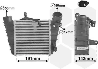 Produktbild von VAN WEZEL 58004213 Ladeluftkühler LLK für VW POLO (9N) Turbo Intercooler