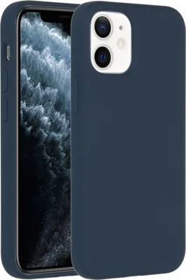 Produktbild von iPhone 12 Mini Hülle - Silikon - Accezz Soft Case, Backcover - Dunkelblau