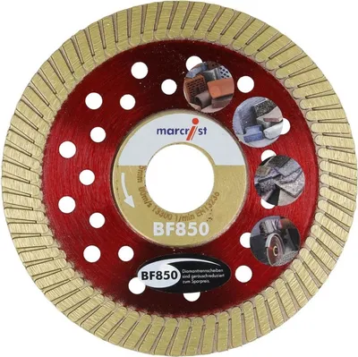Produktbild von Marcrist BF850 115mm x 22,23mm Diamant-Trennscheibe Beton Granit Kinker Ziegel