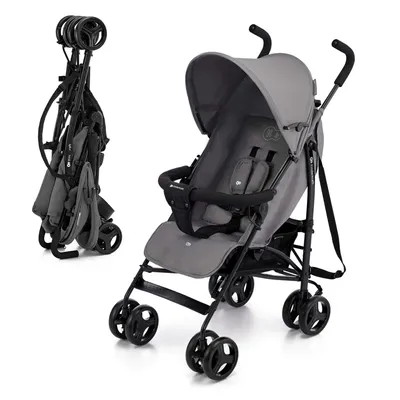 Produktbild von Kinderkraft TIK - Spazierbuggy Regenschirm - ultraleicht (6,5 kg) - zusammenklappbar - Liegeposition - nicht durchstoßbare Reifen - Grau