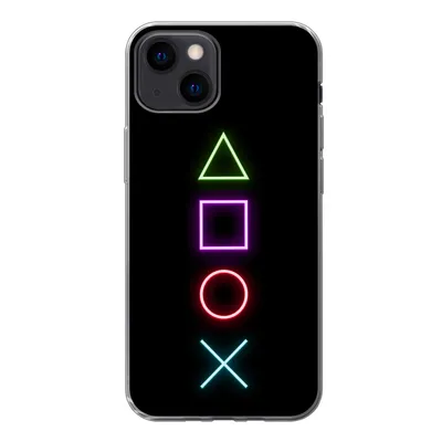 Produktbild von MuchoWow® Handyhülle Schutzhülle Hülle für iPhone 13 mini Gaming - Neon - Konsole - Schwarz - Controller - Gaming Silikon Softcase Handy Hülle - Softcase