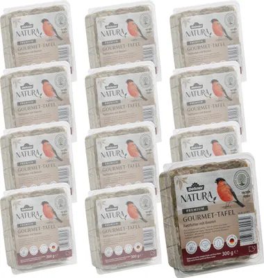 Produktbild von Dehner Natura Wildvogelfutter-Tafeln mit Beeren, 12 x 300 g (3.6 kg)