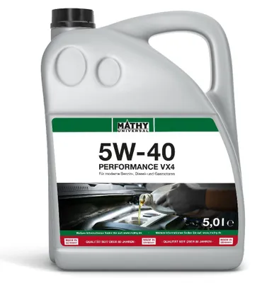 Produktbild von MATHY SAE 5W-40 Performance VX4 5,0 l