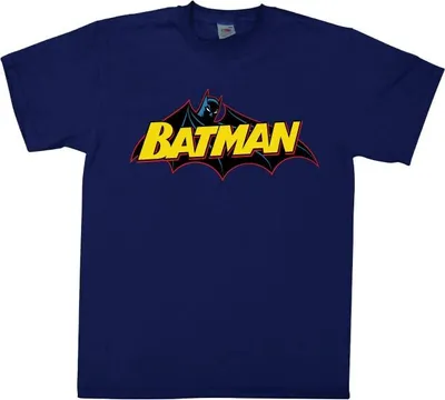Produktbild von Batman Retro Logo T-Shirt - X-Large - Navy