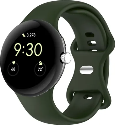 Produktbild von imoshion Silikon-Armband⁺ für Google Pixel Watch / Watch 2 / Watch 3 / Watch 4 (41 mm) - Größe S - Dunkelgrün