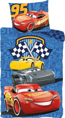 Immagine prodotto di Set di biancheria da letto per bambini Disney Cars Track Stars 100×135 cm, 40×60 cm