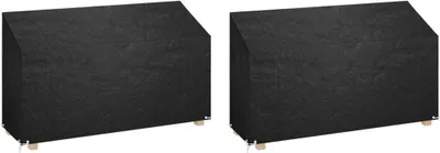 Produktbild von The Living Store Abdeckungen für Gartenbänke 2 Stk. 12 Ösen 210x70x70/88 cm