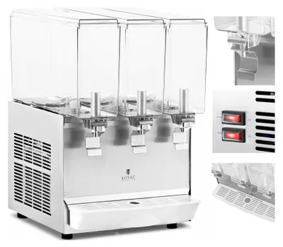 Zdjęcie produktu dla Dyspenser Dozownik Chłodzący Do Soków Napojów Potrójny 3 X 10 L 320 W