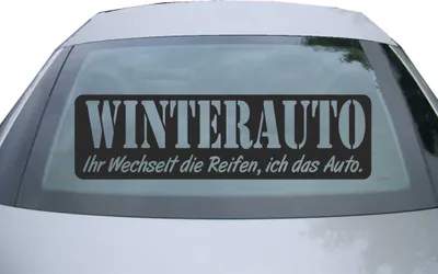 Produktbild von Indigos UG - Aufkleber Heckscheibe & Motorklappe DE2045 - schwarz - 600x171 mm - Winterauto - Auto Scheiben Fenster Heckklappe Tuning Racing JDM - Die cut