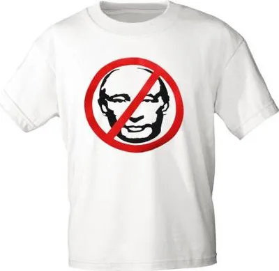 Produktbild von T-Shirt Uni mit Print - UKRAINE - 15714 - Weiß Gr. S-3XL Größe - S