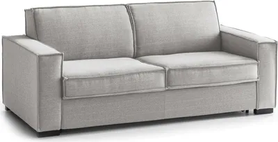 Produktbild von Festes Sofa Dospin, 3-Sitzer-Sofa, 100%  Italy, Wohnzimmersofa aus Stoff, mit Standard-Armlehnen, Cm 220x95h90, Grau
