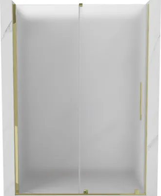 Image de Mexen Velar porte de douche coulissante 140 cm, givrée, or - 871-140-000-31-50