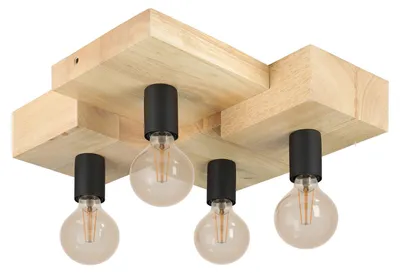 Obrázek produktu pro EGLO 43798, 1 žárovek, E27, IP20, Černá, Hnědá