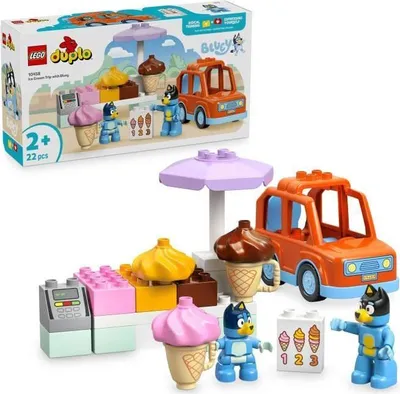 Produktbild von LEGO DUPLO 10458 Besuch beim Eiswagen mit Bluey - Bauset für 2 Jährige