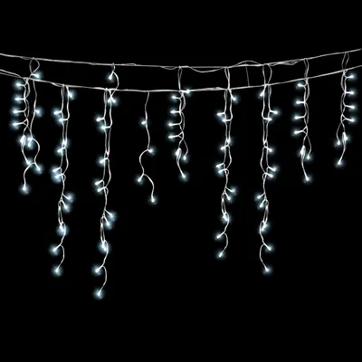 Produktbild von Jopassy 5M LED Eisregen Lichterkette Innen Kaltweiß Lichtervorhang 200 LEDs Eiszapfen Weihnachtsbeleuchtung 8 Modi Weihnachtsdeko Party Garten