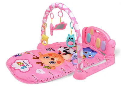 Produktbild von Spielmatte für Babys und Kleinkinder mit Hängespielzeug, Spiel- und Spielklaviermatte mit Musik und Lichtern, Krabbelmatte, Lernspielzeug für Kleinkinder