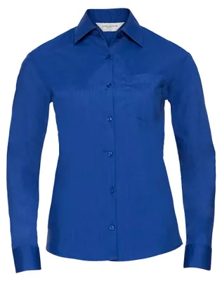 Produktbild von Russell Collection - "Classic" Hemd Pflegeleicht für Damen Langärmlig LT4383 (XL) (Helles Königsblau)
