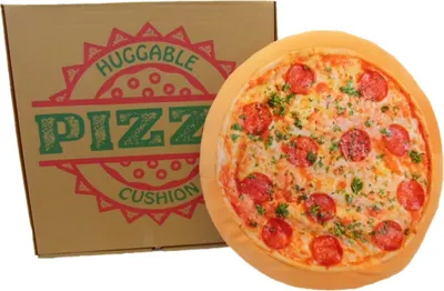 Immagine prodotto di Cuscino decorativo "Pizza" in scatola da pizza Ø 40 cm circa