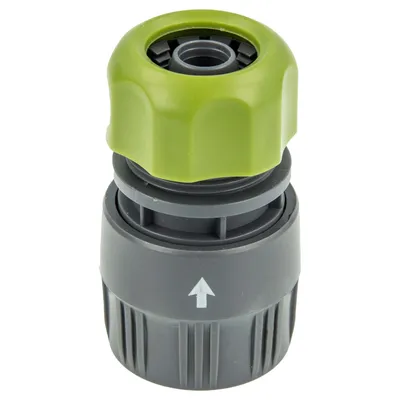 Produktbild von Hydro-Fit Schlauchkupplung Klickverbinder für Schlauch 1/2 Zoll (Ø 12 mm) PVC-U Grau/Grün