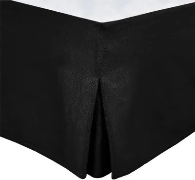 Produktbild von Bettrock / Cache Sommier, 180 x 200 cm + 30 cm, Schwarz, 100% Baumwolle