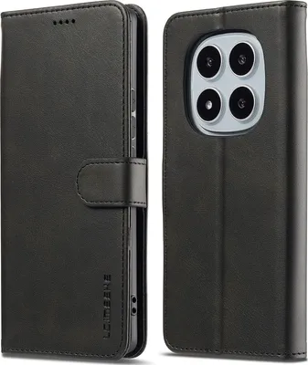 Image de Etui pour Xiaomi Redmi Note 14 Pro 4G étui en cuir avec fermeture magnétique et support, étui de protection noir