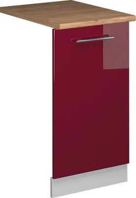 Produktbild von Geschirrspülblende Vicco Fame-Line Bordeaux Hochglanz 45 cm , AP Eiche, Model 54606