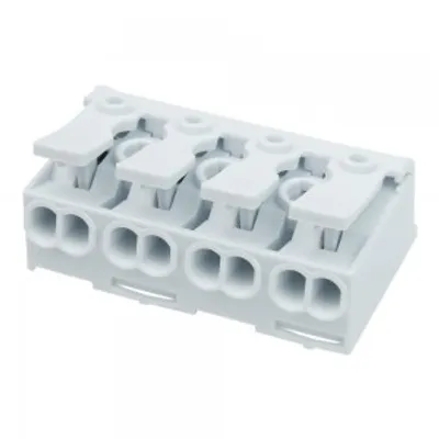 Image de Borne à levier Borne pour luminaire 4 pôles avec levier 0,75-2,5 mm2 Borne de raccordement Borne enfichable 450 V VDE