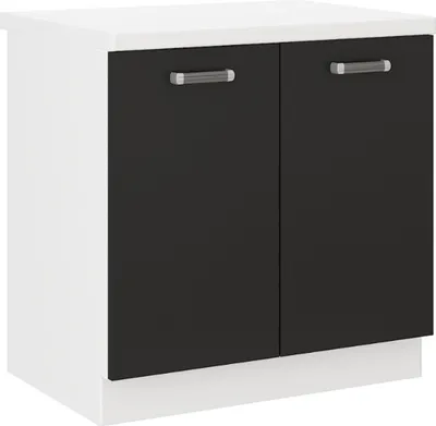Produktbild von Küchen Unterschrank 80 cm für das Modell „Omega 240 Schwarz + Weiss“
