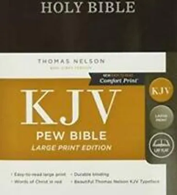 Obrázek produktu pro Kjv Pew Bible Large Print Black Red Lett – Lingua: Inglese