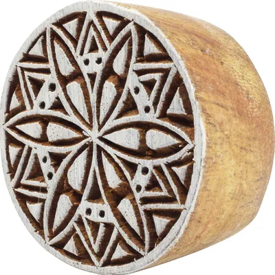 Produktbild von Stempel aus Holz - Mandala 03 - 5 cm - Holzstempel