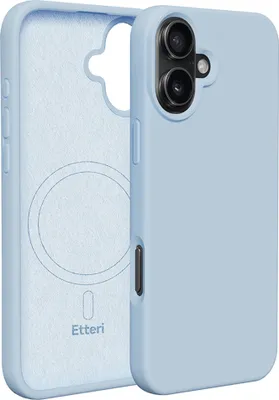 Produktbild von Etteri Silikon Mag Cover für iPhone 16 6,1" Handyhüllen Hellblau