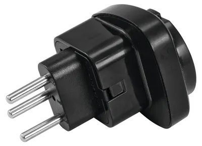 Productafbeelding van OMNITRONIC Adapter, EU/CH stekker, 10A, zwart