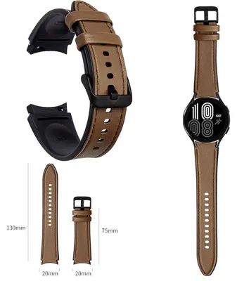 Obrázok produktu pre Pre Samsung Galaxy Watch 6 5 4 Normal Pro Classic všetky veľkosti Remienok zo syntetickej kože