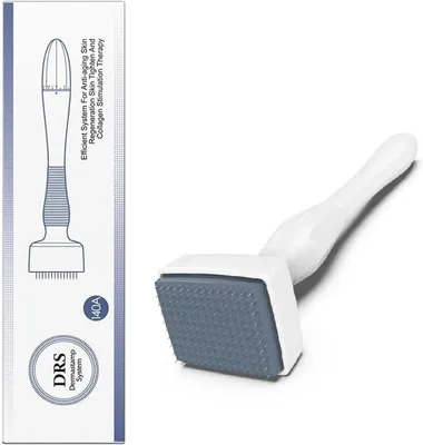 Obrázok produktu pre Derma Stamp s 140 mikronehličkami – nastaviteľný rozsah 0-3 mm – titán – stimuluje obnovu pokožky