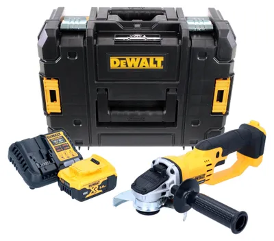 Obrázek produktu pro Akumulátorová úhlová bruska DeWalt DCG 412 P1T 18 V 125 mm + 1x akumulátor 5,0 Ah + nabíječka + TSTAK