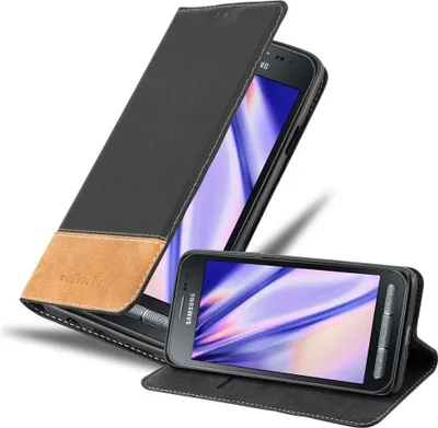Image de Cadorabo Housse pour Samsung Galaxy XCover 3 Housse de protection en noir SHandyhülle Book Case Etui simili-cuir