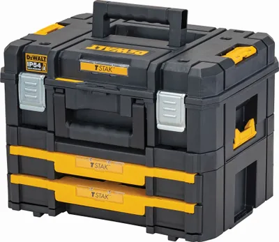 Zdjęcie produktu dla DeWALT T-STAK Combo DWST83395-1 ze stopniem ochrony IP54, skrzynka narzędziowa, skrzynka narzędziowa, transport maszyn