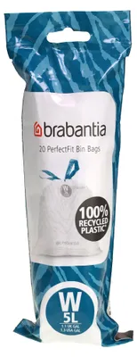 Produktbild von Brabantia 116681, 5 l, Weiß, Hart-Polyethylen (HDPE), 340 mm, 295 mm, 20 Stück(e)
