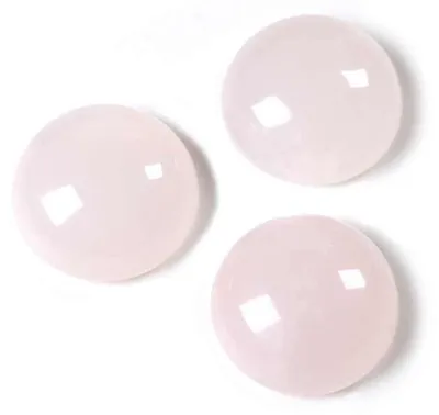 Produktbild von Vintageparts Cabochons Rosenquarz rosa 12 mm, 2 Stück