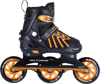 Produktbild von Nils Extreme NA18812A Inlineskates verstellbar – Orange – Größe S (29–33) – ABEC9 – 100 mm Wheels