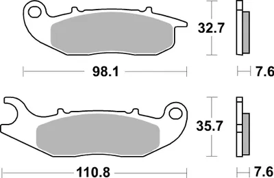 Produktbild von Bremsbelag SBS 859RSI (Satz pro Scheibe) Offroad Racing Sinter